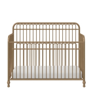 Little Seeds Ivy 3-in-1 Convertible Metal Crib In Gold
