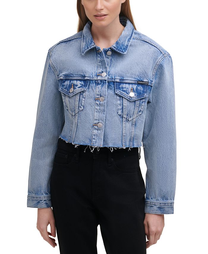 Expliciet Laag Bek Calvin Klein Jeans Raw-Hem Jean Jacket & Reviews - Jackets & Vests -  Juniors - Macy's