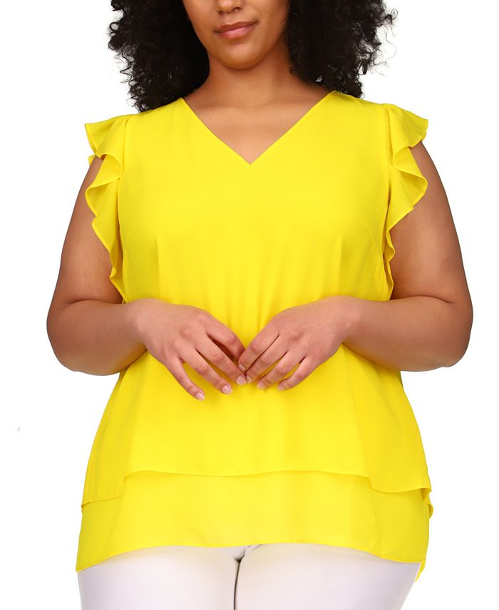 Michael kors deals flutter sleeve top