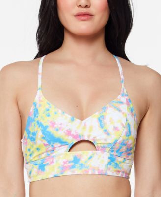 Jessica Simpson - Tie-Dyed Cropped Keyhole Cami Bikini Top