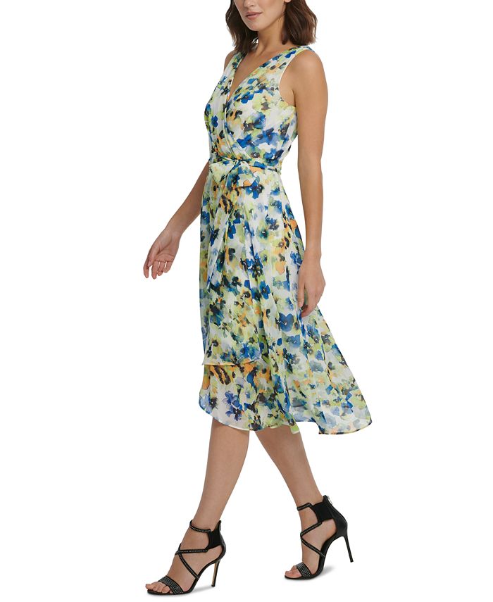 Dkny tiered midi dress Clearance