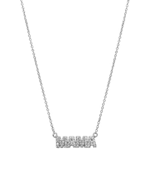 Shop Adornia Crystal Mama Necklace In Silver-tone