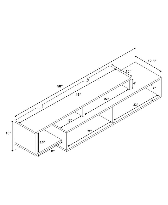 Prepac Modern Wall Mounted Media Console and Storage Shelf & Reviews