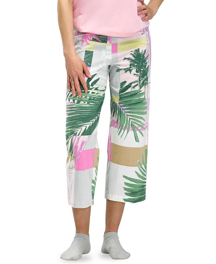 Hue PalmPrint Capri Pajama Pants Macy's
