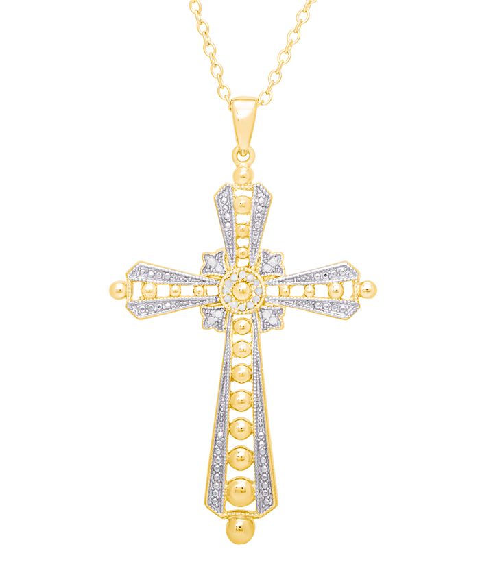 Macy's hot sale cross necklace
