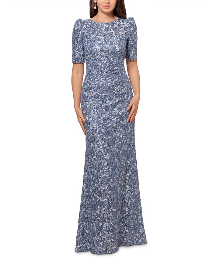XSCAPE Lace Sequined Dress & Reviews - Dresses - Women - Macy's