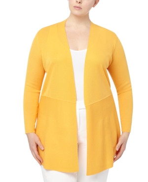 Plus Size Open-Front Cardigan