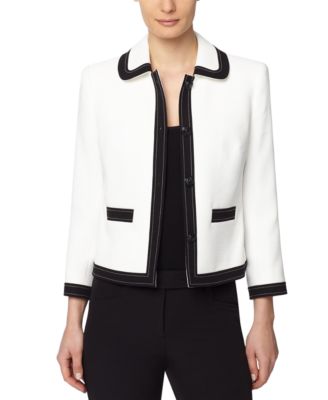 anne klein black and white jacket