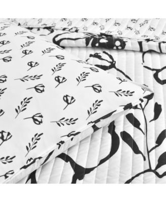 Lush Décor Scandinavian Floral 3 Piece Quilt Set, Full/Queen
