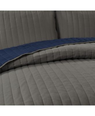 Lush Décor Soft Stripe All Season 3 Piece Quilt Set, King