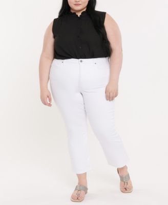 macys plus size white jeans