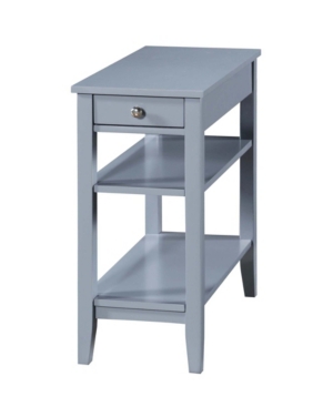American Heritage 1 Drawer Chairside End Table with Shelves
