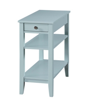 Shop Convenience Concepts American Heritage 1 Drawer Chairside End Table With Shelves In Open Green