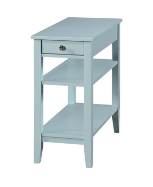 American Heritage 1 Drawer Chairside End Table with Shelves