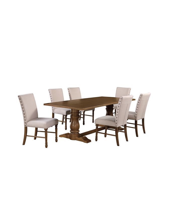 Macy's Telluride 7Pc Dining set ( Table + 6 Side Chairs), Created for