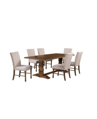 Telluride 7-Pc Dining set ( Table + 6 Side Chairs), Created for Macy's ...