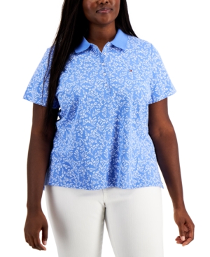 Tommy Hilfiger Plus Size Berry Dot Polo