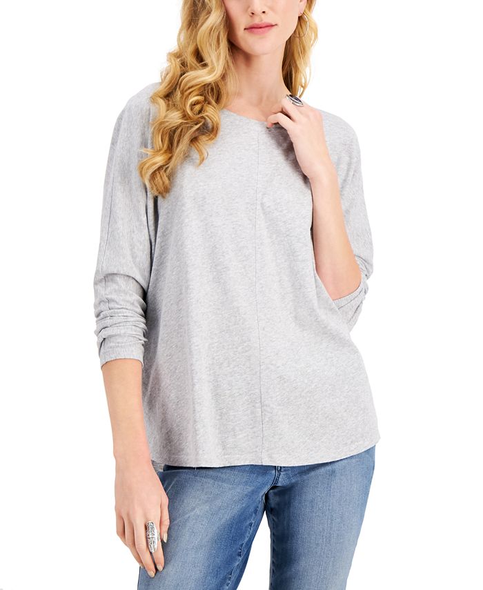 Style & Co Long-Sleeve Dolman Top, Created for Macy's & Reviews - Tops ...