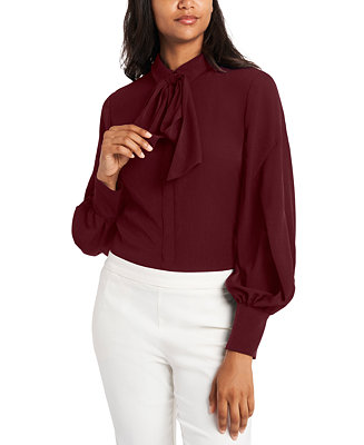 Riley & Rae Camille Tie-Neck Blouse, Created for Macy's - Macy's