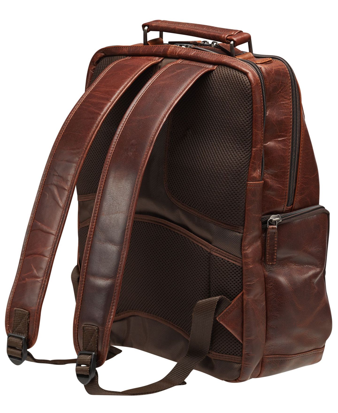 Рюкзак Mancini Secure Pocket Leather Laptop, цвет: Коричневый — фото 2
