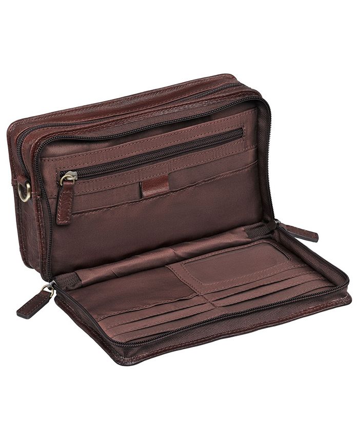 Mancini Arizona Collection Unisex Bag with Rear Zippered Organizer - Macy's