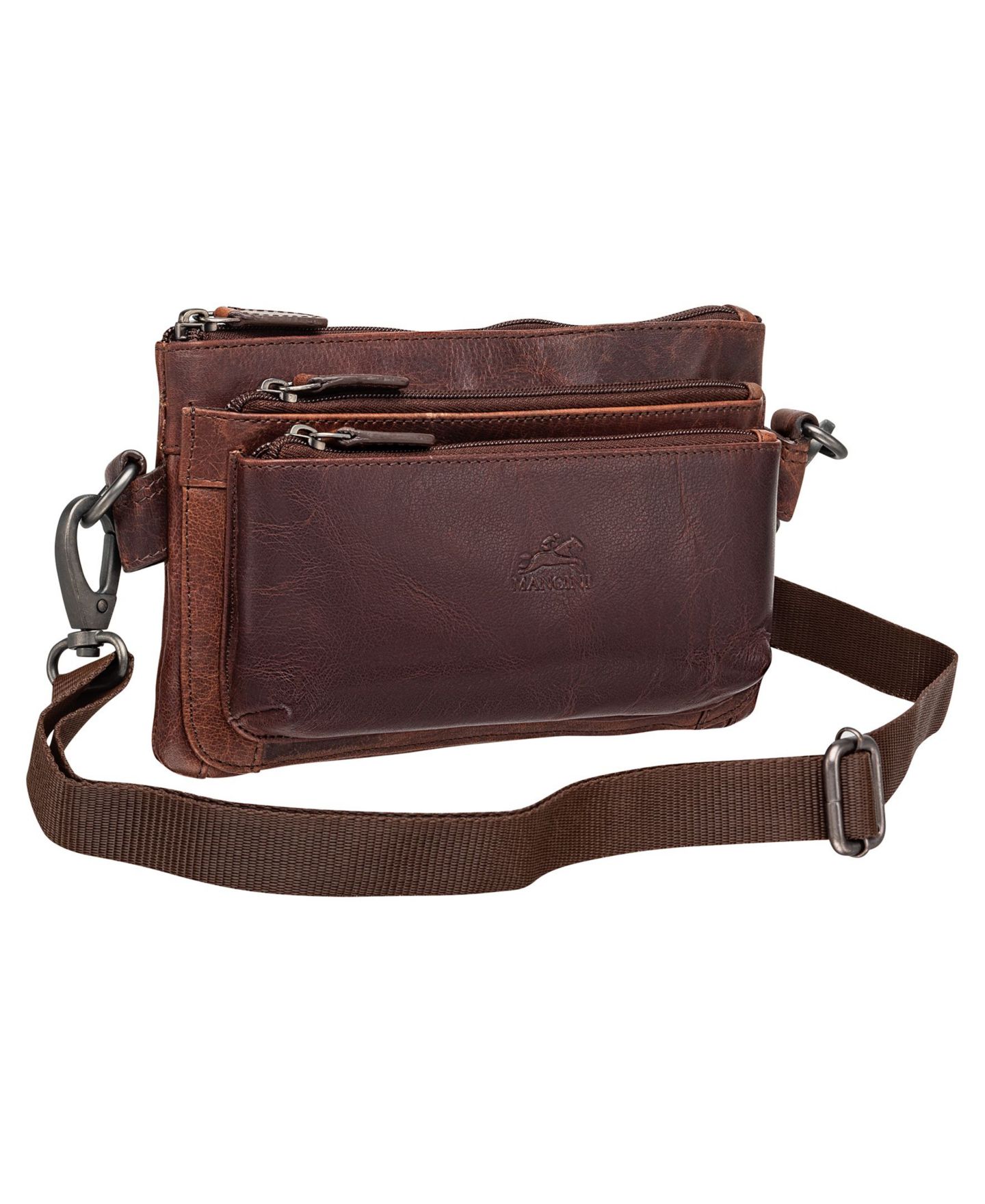 Мужская сумка Mancini Multi-Function Waist, цвет: Коричневый — фото 4