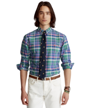 Polo Ralph Lauren Men's Classic-Fit Plaid Oxford Shirt