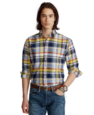 Polo Ralph Lauren Men's Classic-Fit Plaid Oxford Shirt