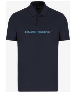 AX Armani Exchange Men's Echo Logo-Print Pique Polo Shirt