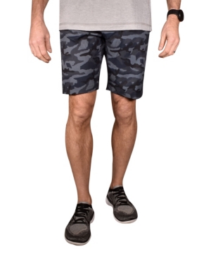 Shop Vintage Men's Camo Flat Front Quick Dry Gurkha Shorts In Navy