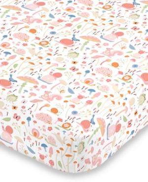 Nojo Spring Garden Fitted Super Soft Crib Sheet Bedding In Pink