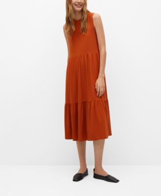 womens burnt orange dress