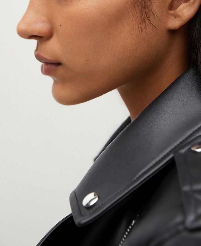 MANGO Zipped Biker Jacket Macy's