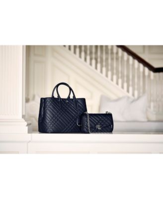 超特価！ Ralph Lauren 最新 Marcy Plaid Quilted Large Satchel Plaid Quilted Large Marcy Satchel