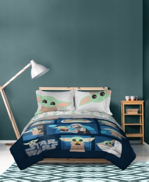 DISNEY STAR WARS GROGU, BABY YODA, 8-PC. REVERSIBLE FULL COMFORTER SET BEDDING 