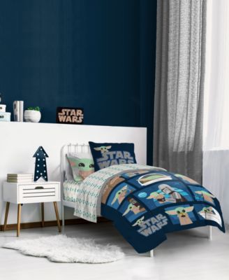 Disney - Star Wars Grogu 8-Pc. Reversible Full Comforter Set