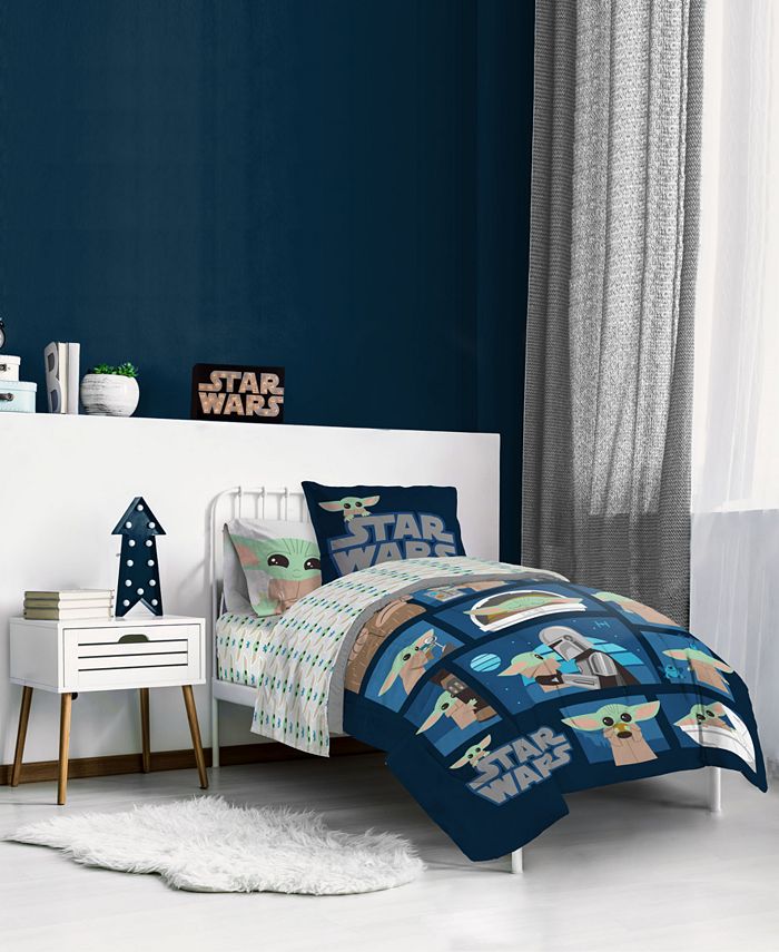 Disney Star Wars Grogu, Baby Yoda, 8-Pc. Reversible Full Comforter Set ...
