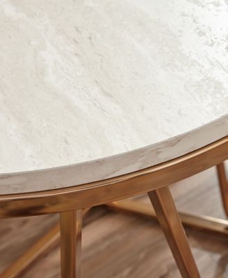 Lunia Faux Stone Round Coffee Table