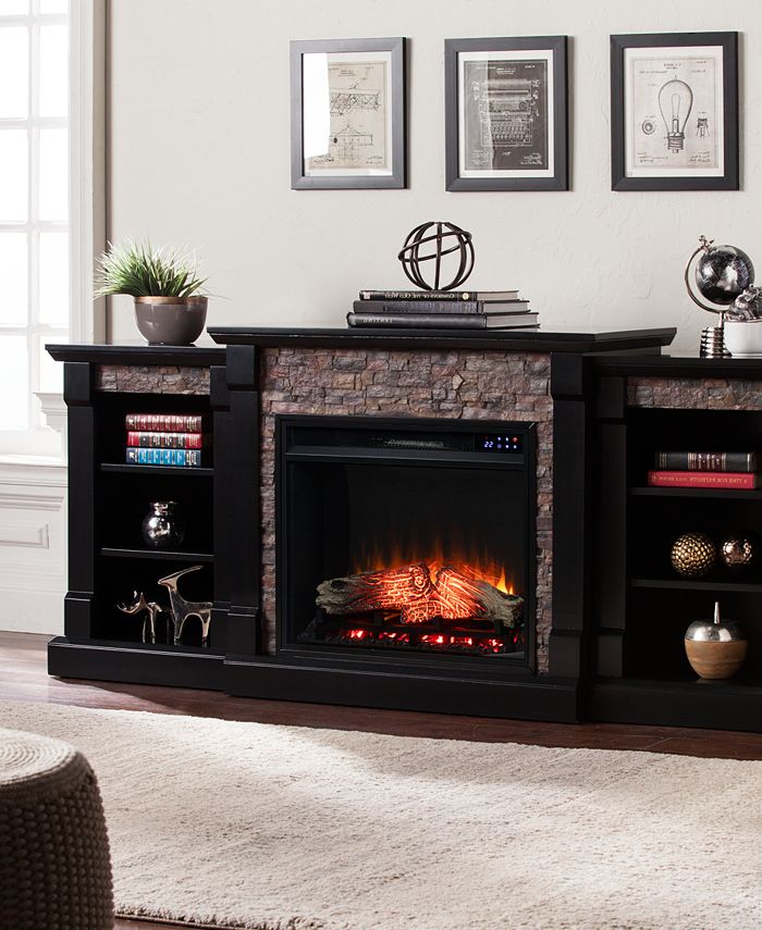 Southern Enterprises Galvin Bookcase Electric Fireplace - Macy's
