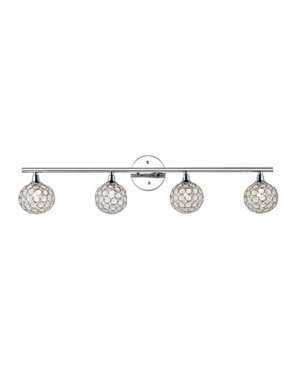 Shop Jonathan Y Maeve 4-light Contemporary Glam Led Vanity Light In Silver-tone