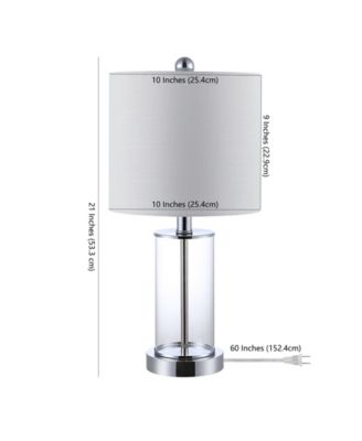 Abner Glass Modern Contemporary USB Charging LED Table Lamp, Set of 2