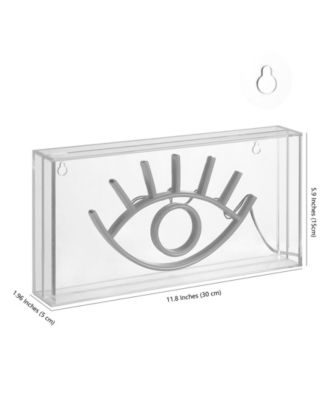 Eye Contemporary Glam Acrylic Box USB Operated LED Neon Light