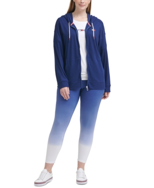Tommy Hilfiger Sport Plus Size Waffle-Knit Zip-Front Hoodie