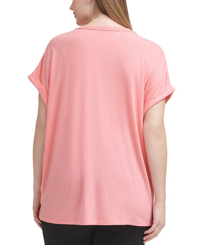 tommy hilfiger waffle knit top