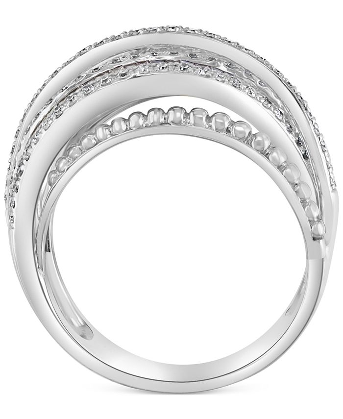 EFFY Collection - Diamond Crossover Statement Ring (1-1/6 ct. t.w.) in 14k White Gold