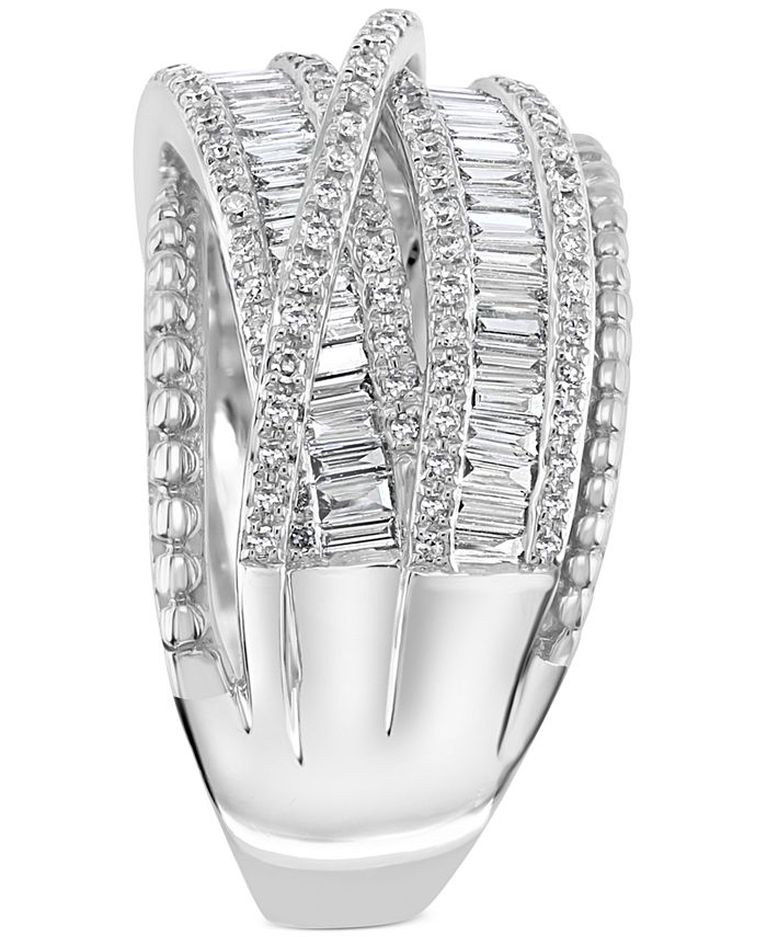 EFFY Collection - Diamond Crossover Statement Ring (1-1/6 ct. t.w.) in 14k White Gold