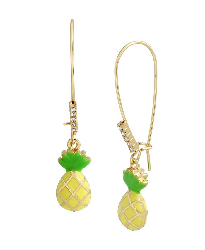Betsey johnson pineapple hotsell earrings