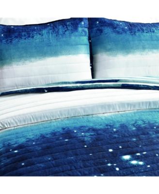 Kids Space Star Ombre 3-Pc. Quilt Set, Full/Queen