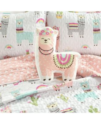 Kids Southwest Llama Cactus 4-Pc. Quilt Set, Full/Queen