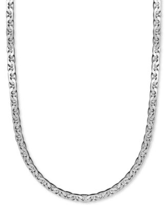 Macy's - Men's Sterling Silver Necklace, 22" 8mm Marina Chain